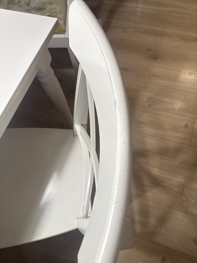 Stół i krzesła 8 szt. Ikea ingatorp ingolf + krzesło dla dziecka ikea