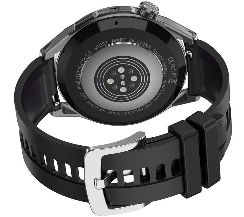 smartwatch  rubicon rnce88-1 czarny- czarny pasek silikonowy