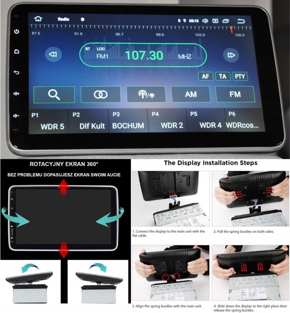 Radio Vanku 1DIN Nawigacja | Android | Wifi | usb | 10,1”|