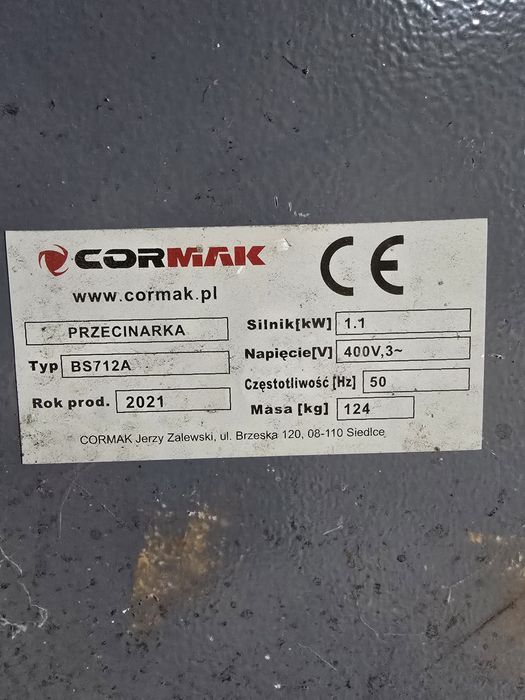 Przecinarka taśmowa CORMAK Bs712A piła do metalu