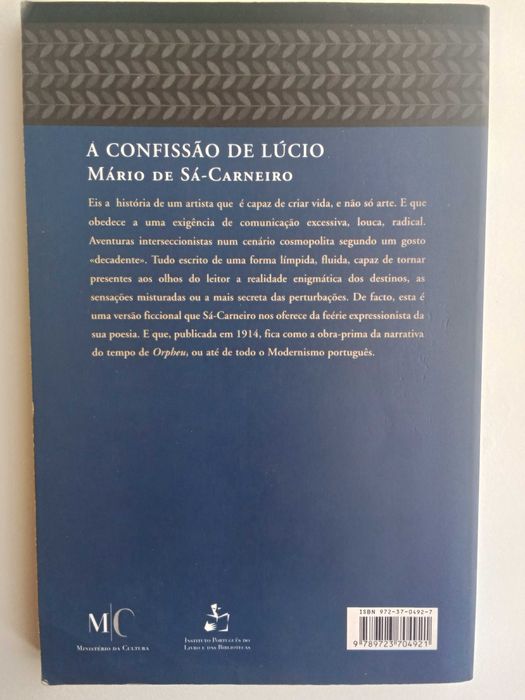 Mário de Sá-Carneiro - A confissão de Lúcio