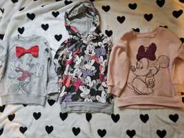 3x bluza myszka Minnie dla dziewczynki rozmiar 110-116 cm