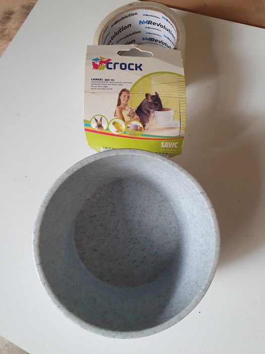 Nowe Crock Large karmidło dla królika plastik szare przykręcane 550 ml
