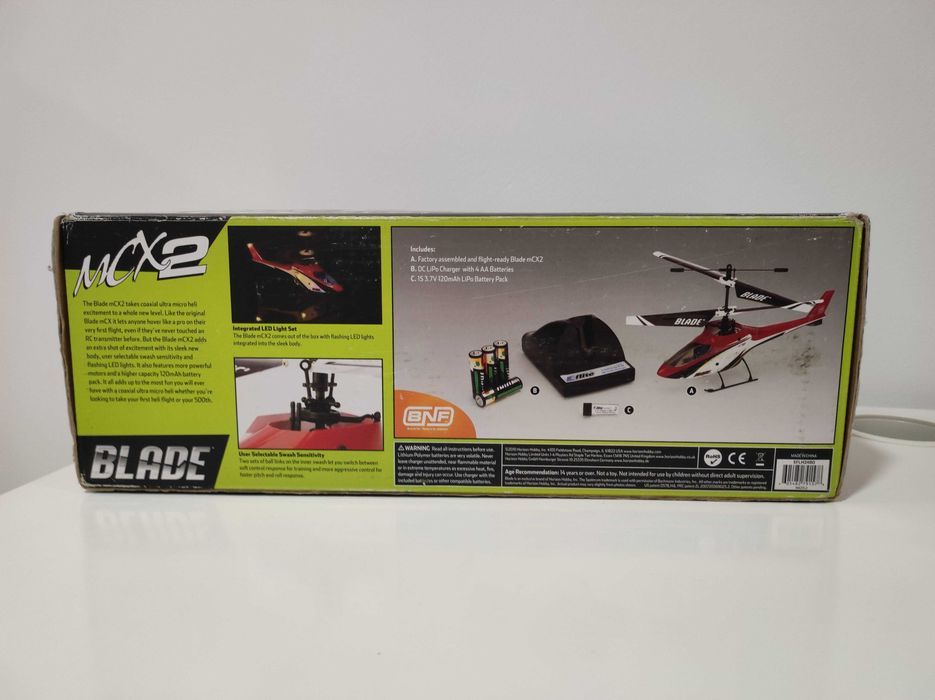 Heli blade mcx2 com telecomando, carregador e baterias