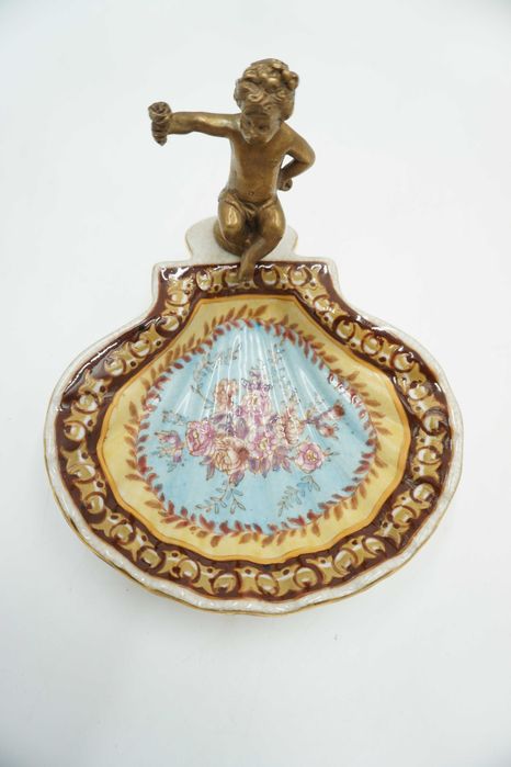 PATERKA mydelniczka porcelana z brązem