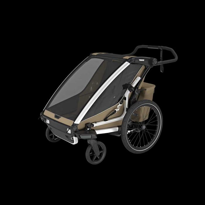 Przyczepka rowerowa THULE Cross 2 Double Faded Khaki / 1 lub 2 osobowa