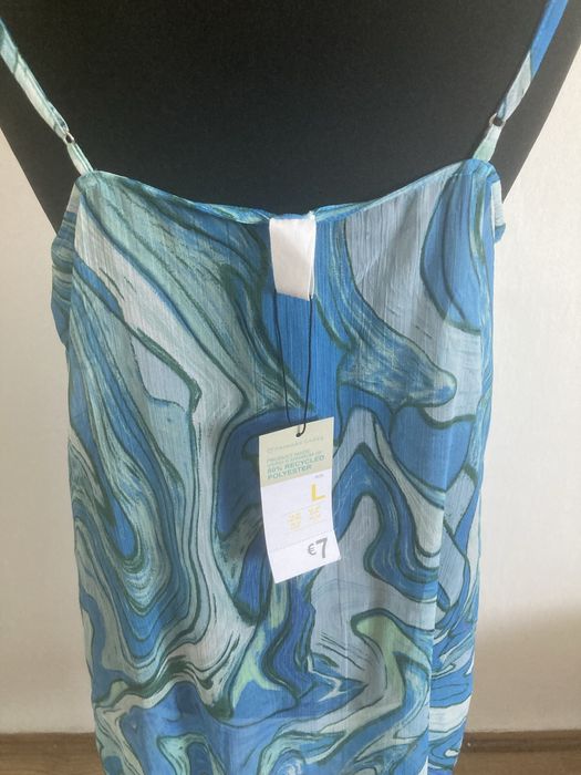 Nowa narzutka na plażę niebieska , wiązana l Primark