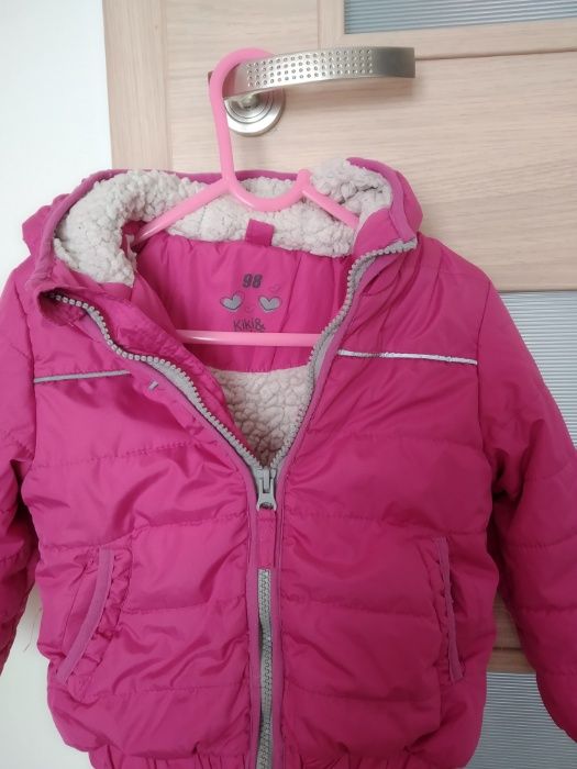 Kurtka, kurteczka zimowa KIK, 98 cm, ciemny róż
