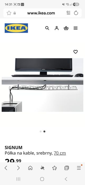 Ikea nowy zafoliowany organizator do kabli pod biurko