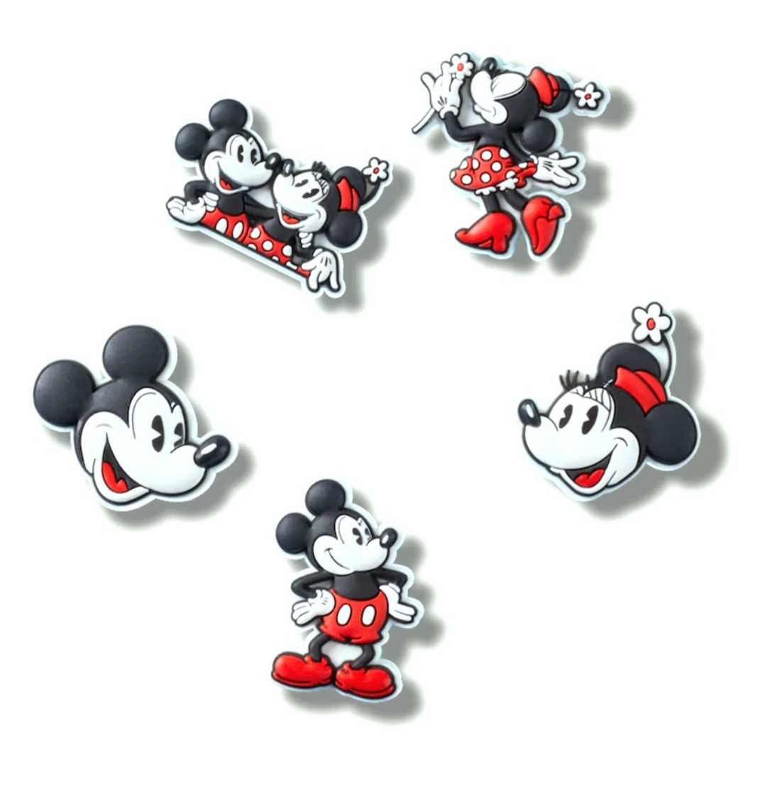Набор Jibbitz Crocs 5шт Minnie MickeyMouse ,Джибитс Крокс, оригинал.