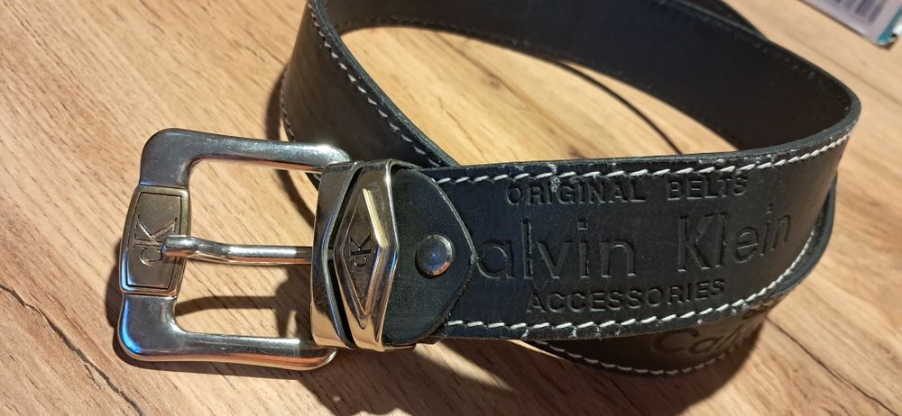 Nowy oryginalny skórzany pasek Calvin Klein
