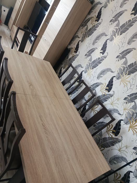 Stół krzesła meblościanka narożnik fotele stolik meble