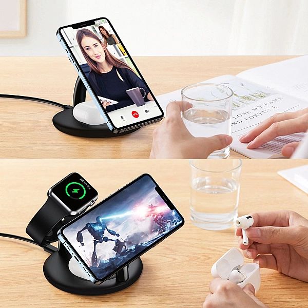 Choetech indukcyjna stacja ładująca 3w1 iPhone 12/13/14, AirPods Pro,