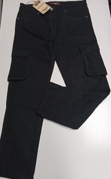 Bojówki ocieplane czarne. Pas 80-82 cm