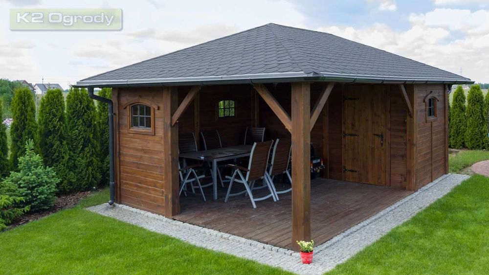 Altana prostokątna 6 x 4 m / Drewno KVH / Montaż w cenie