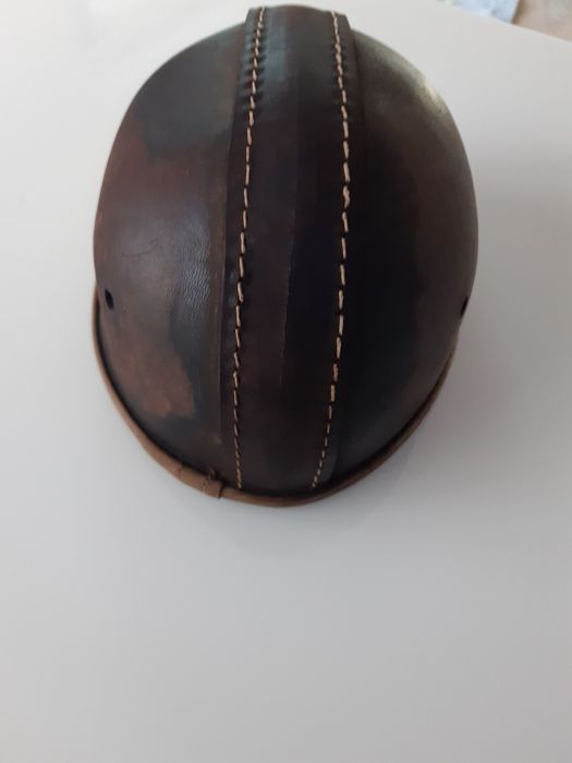Kask zabytek górniczy skórzany oryginał PRL