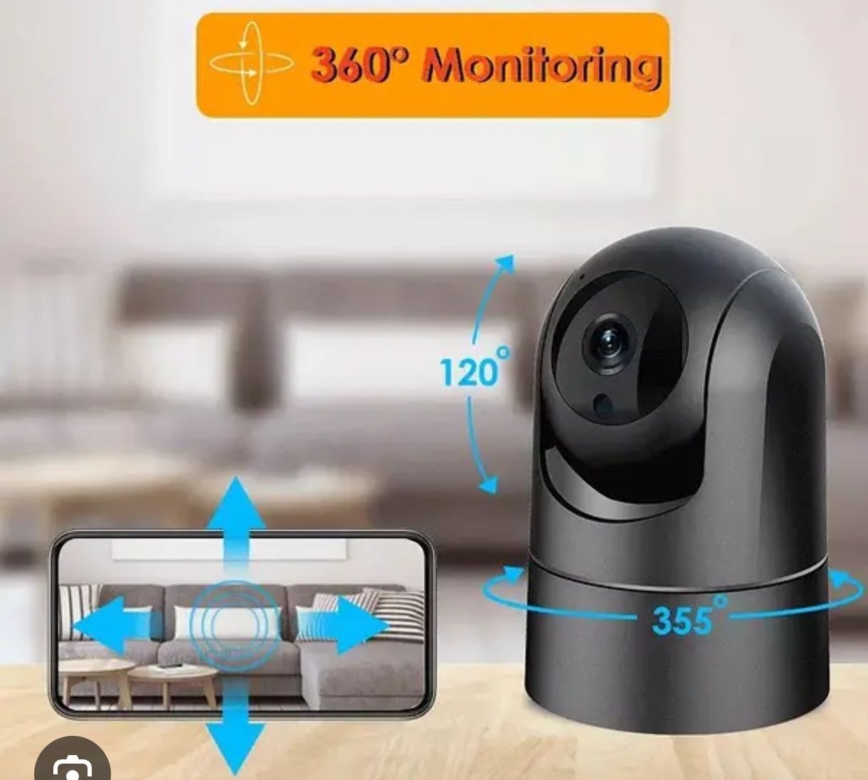 Kamera monitoring wewnętrzna do domu, pokoju dziecka itp. Alexa