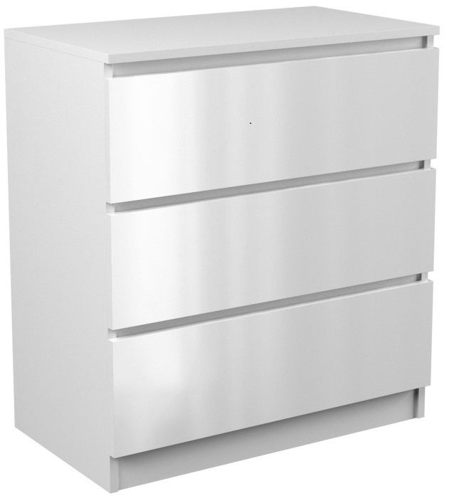 Komoda MALWA M3 Szafka Szuflady 3 BIEL POŁYSK