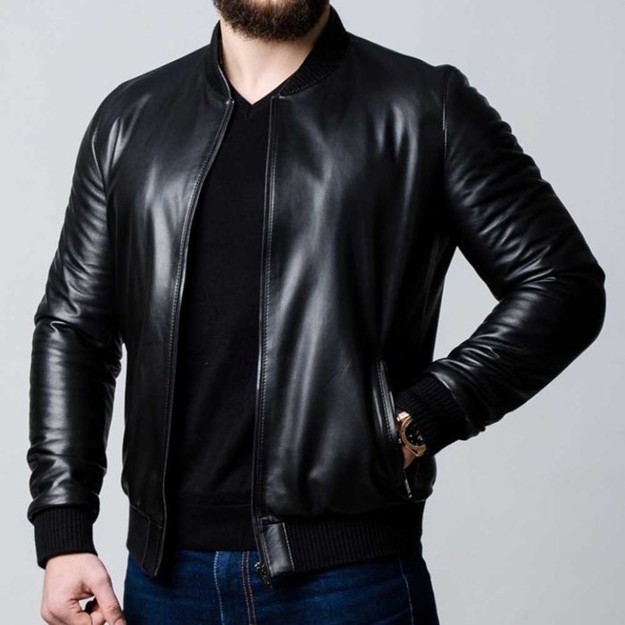 Нова шкіряна куртка R&B leather преміум якості