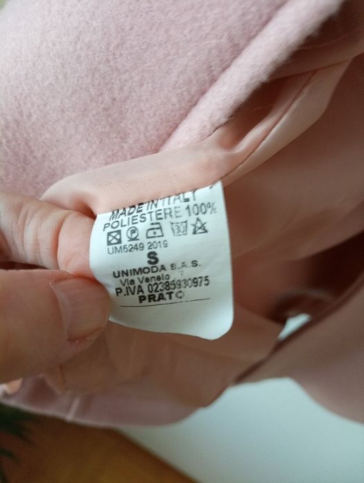 Płaszcz damski pudrowy róż