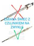 Świece żarowe  Insignia Astra Zafira Mokka 1.7cdti 2.0cdti zmiana na zwykłe.