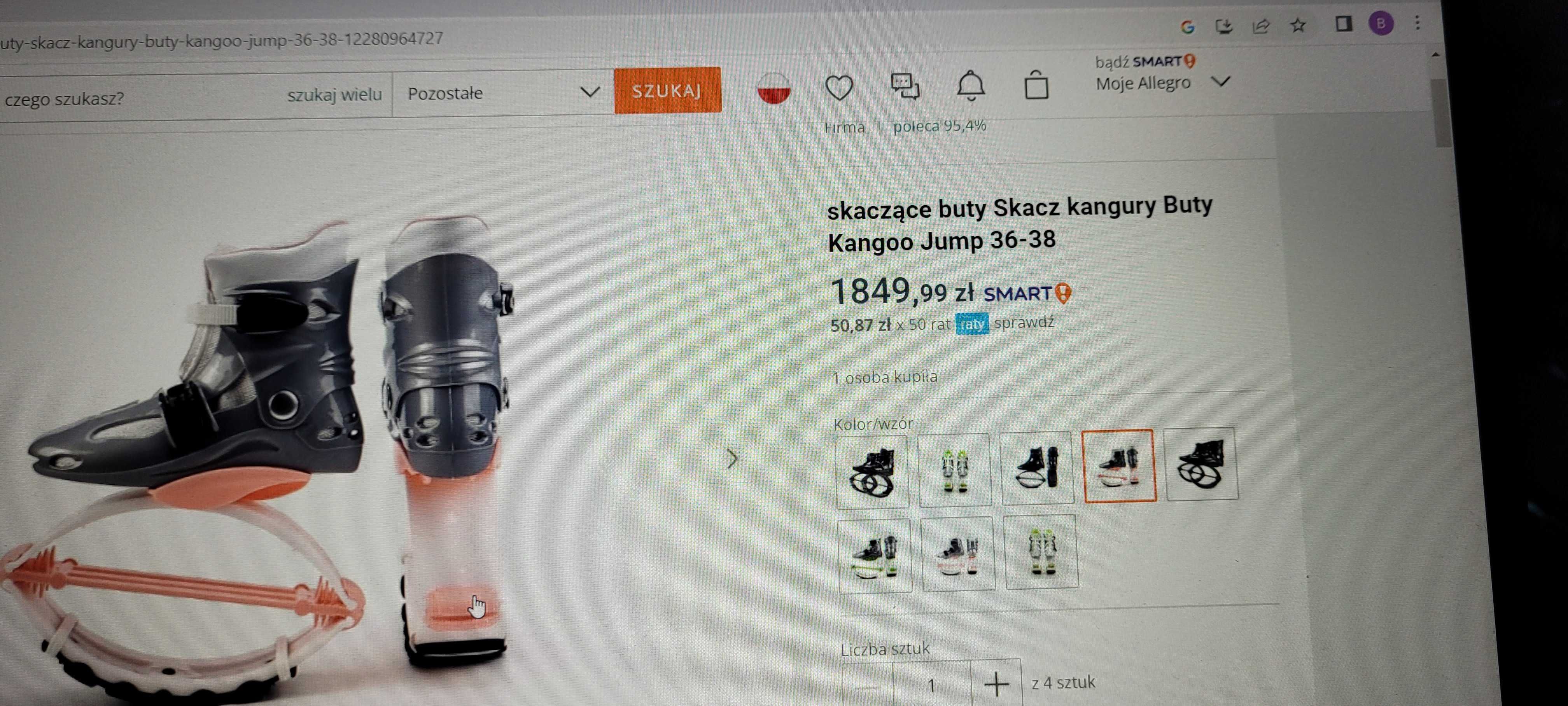 Skaczace buty Kangoo Jamps rozmiar 39-41