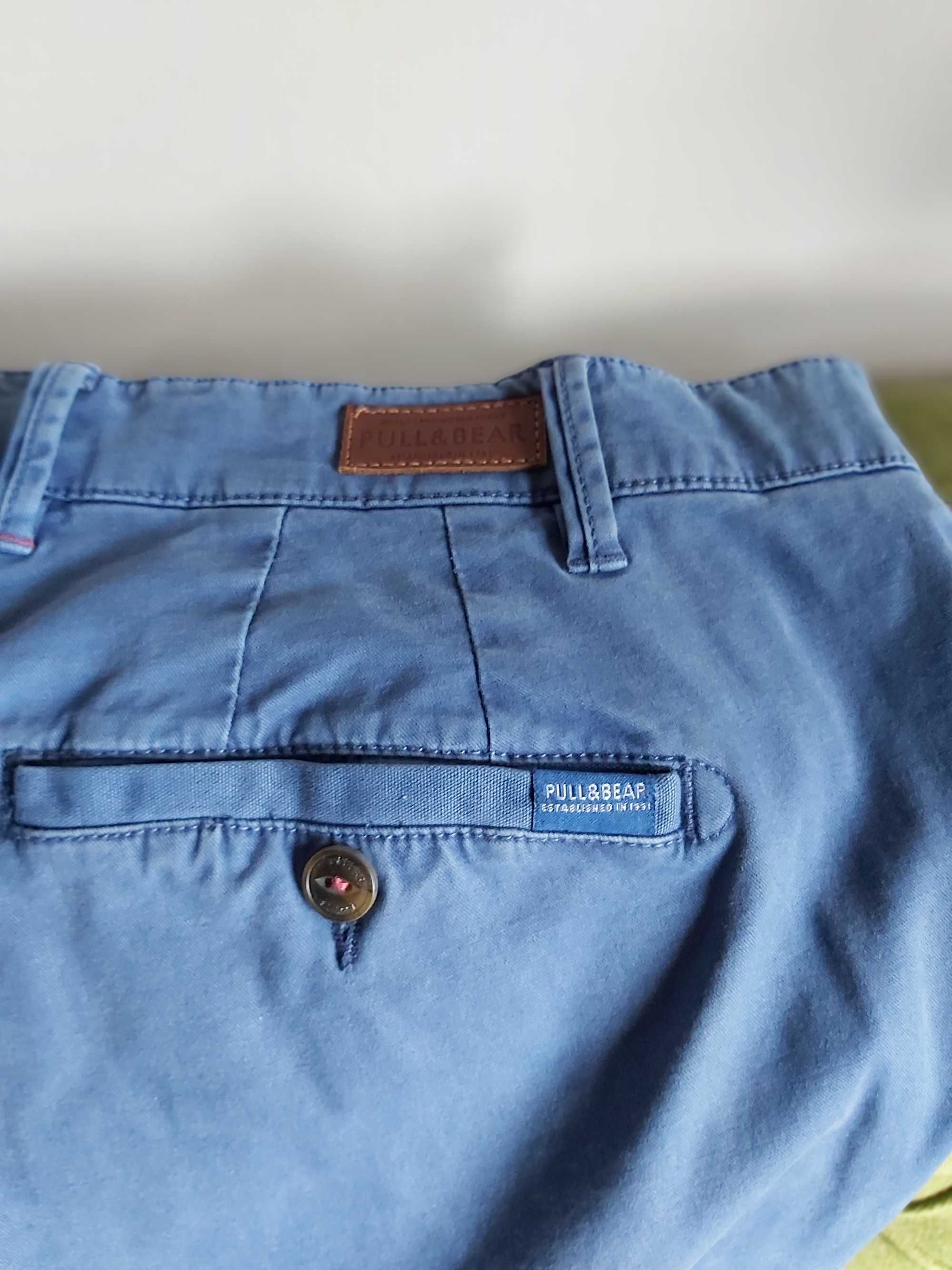 Spodnie męskie niebieskie Pull&Bear roz. EU46 L