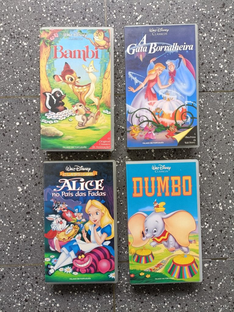 O lote de 20 filmes Disney VHS