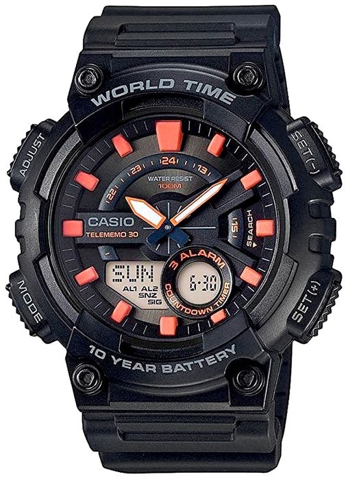 zegarek męski casio gerton aeq-110w-1a2vdf + box