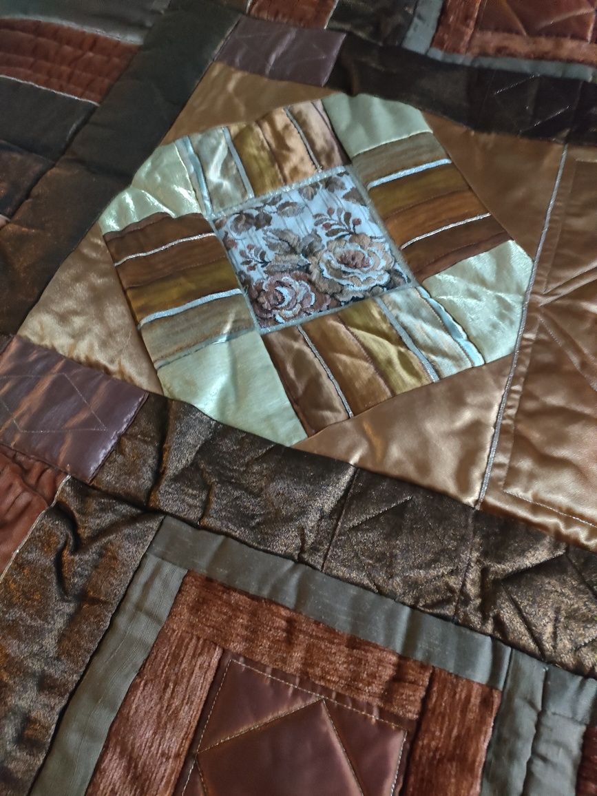 Narzuta patchwork duża, ręcznie robiona