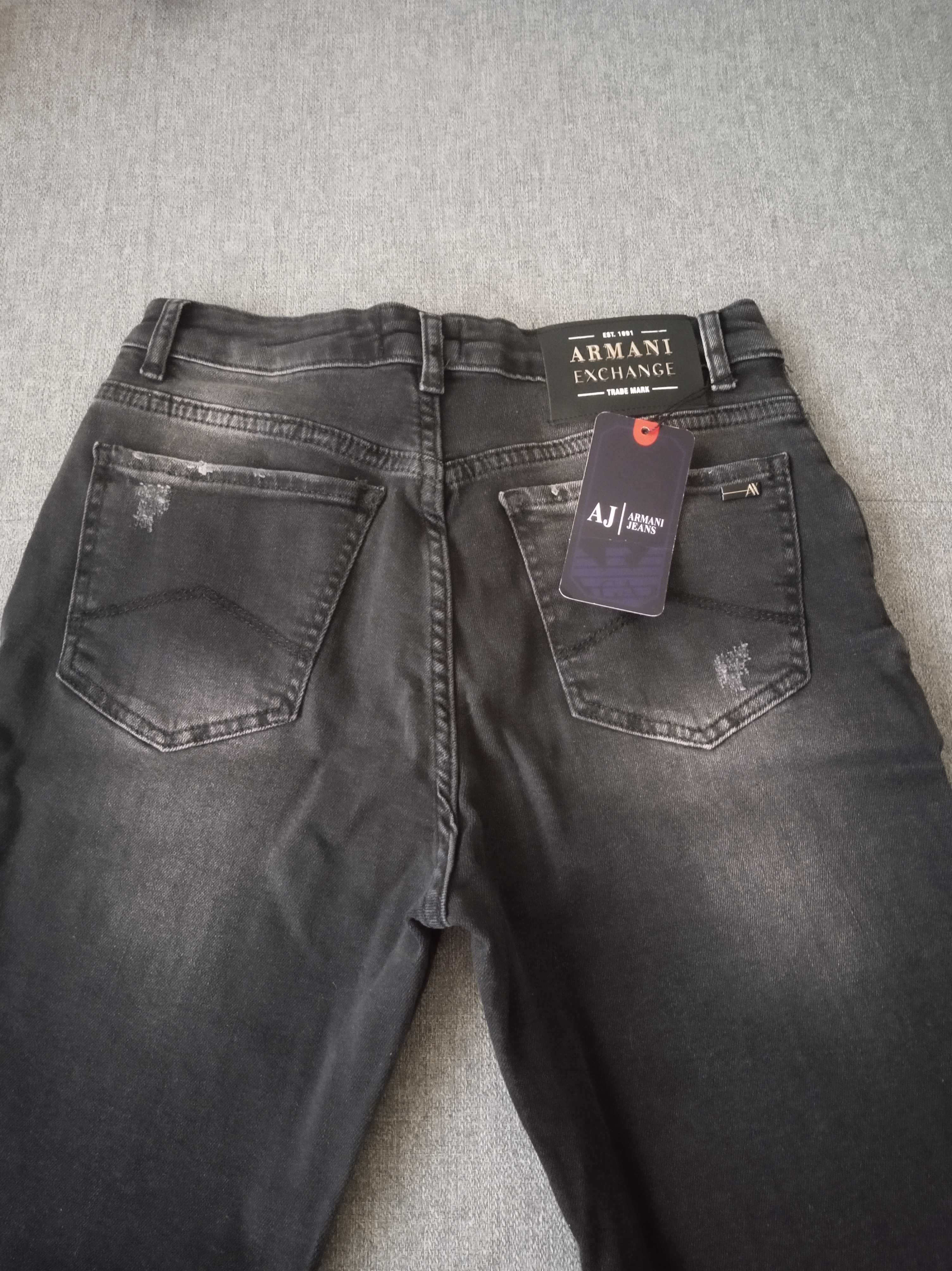 OKAZJA Armani Exchange NOWE spodnie jeans rozm. 28