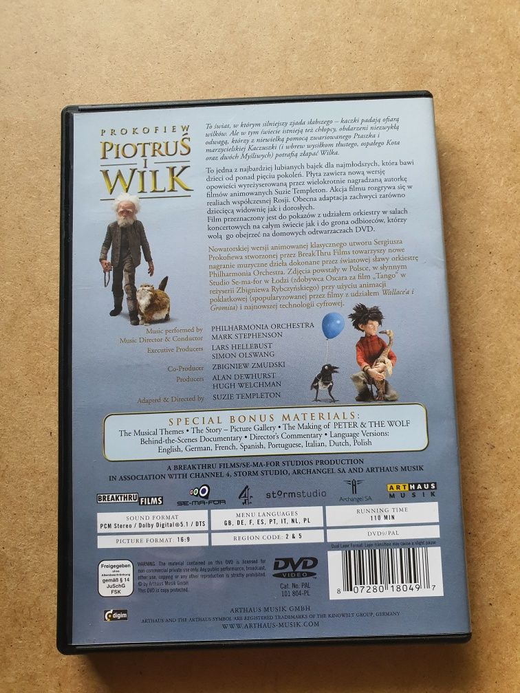 Piotruś i wilk DVD animacja