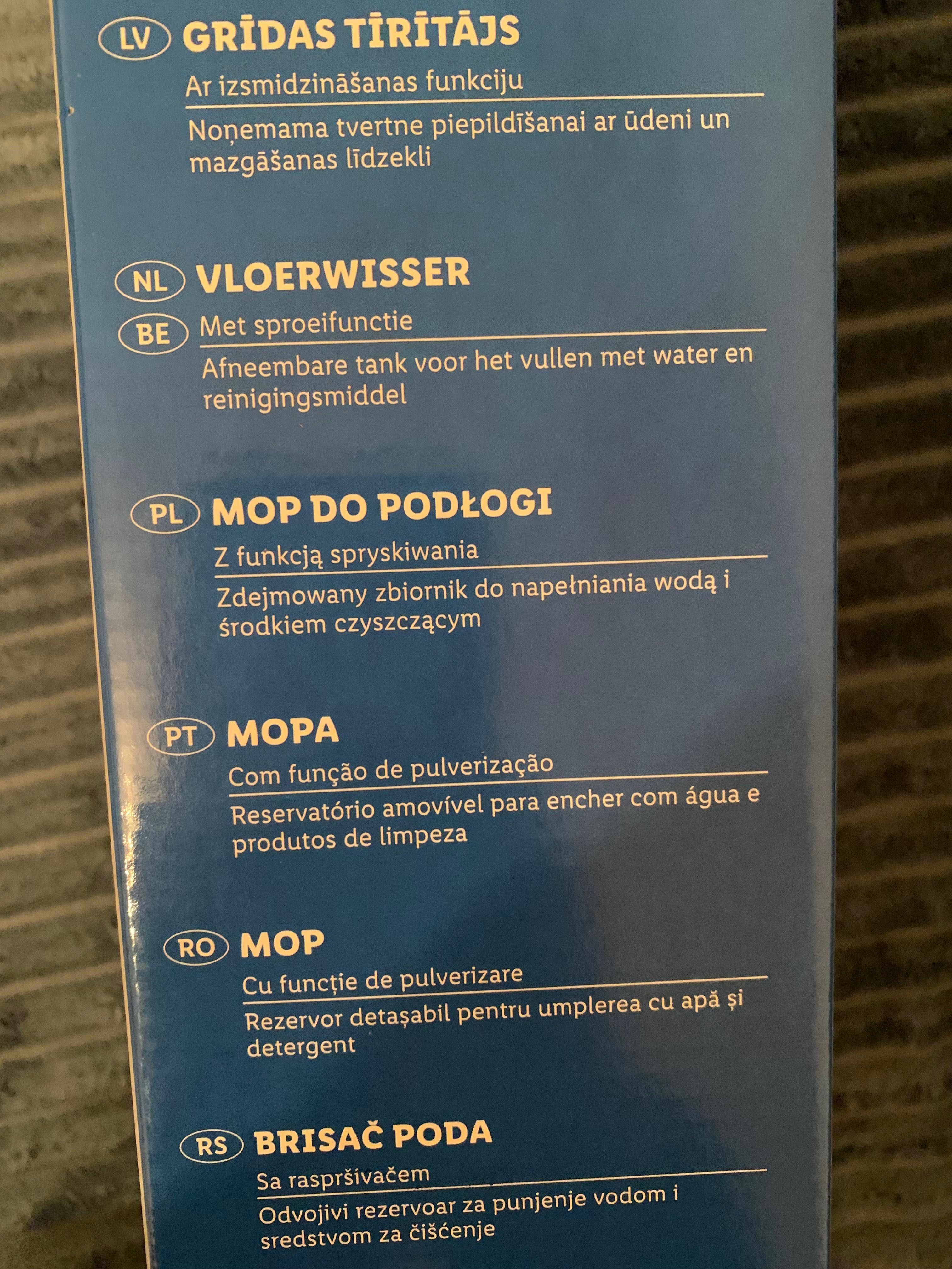 Mop do podłogi z funkcją spryskiwania Lidl AquaPur