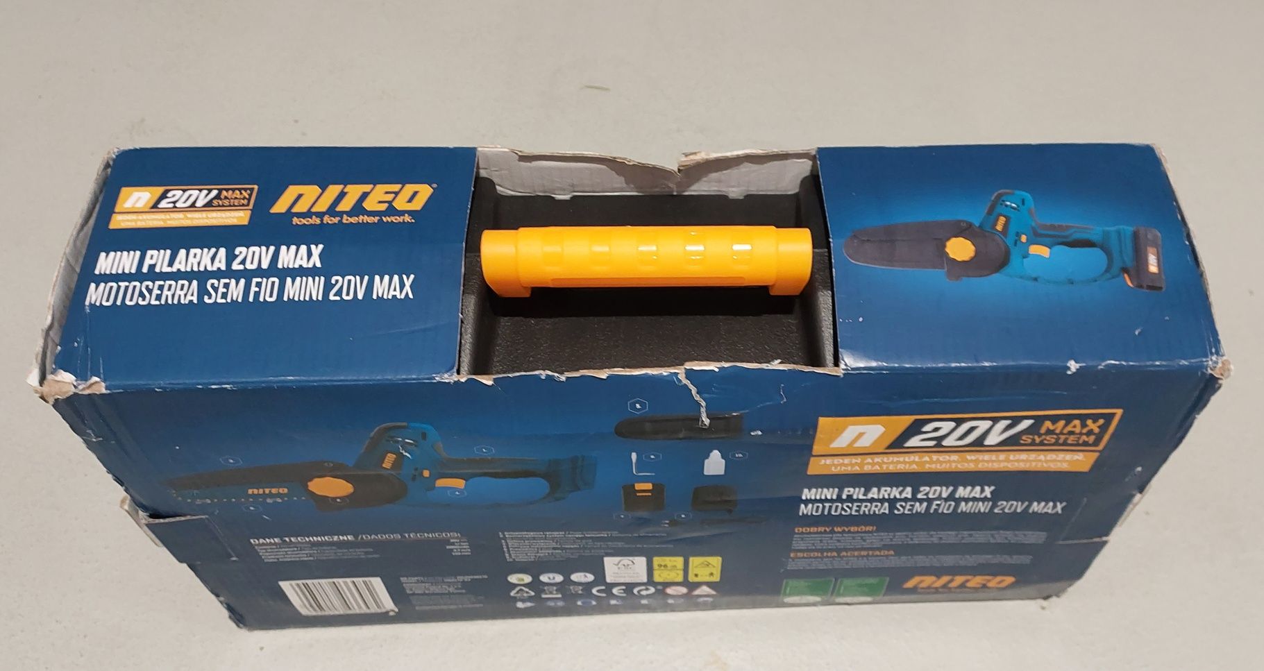 Mini pilarka akumulatorowa NITEO 20V MAX – poręczna i bezprzewodowa!