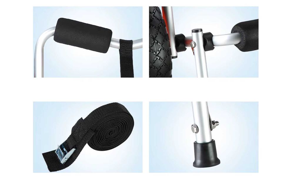 Składany wózek do kajaka i łodzi koła bezdętkowe, pas w zestawie