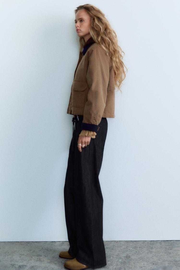 Джинсові штани в піжамному стилі від Zara, 40, 42р, оригінал