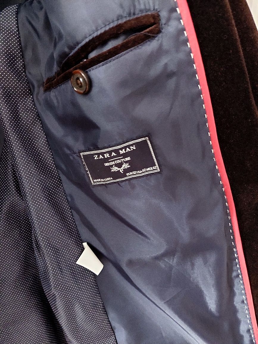 Blazer de veludo Zara Man
