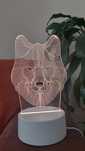 Lampka 3D wilk led