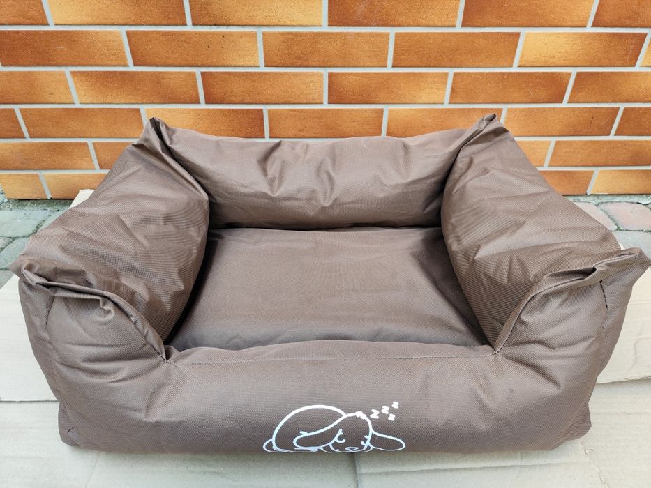 Solidne legowisko dla psa - brązowe - 75x60 cm