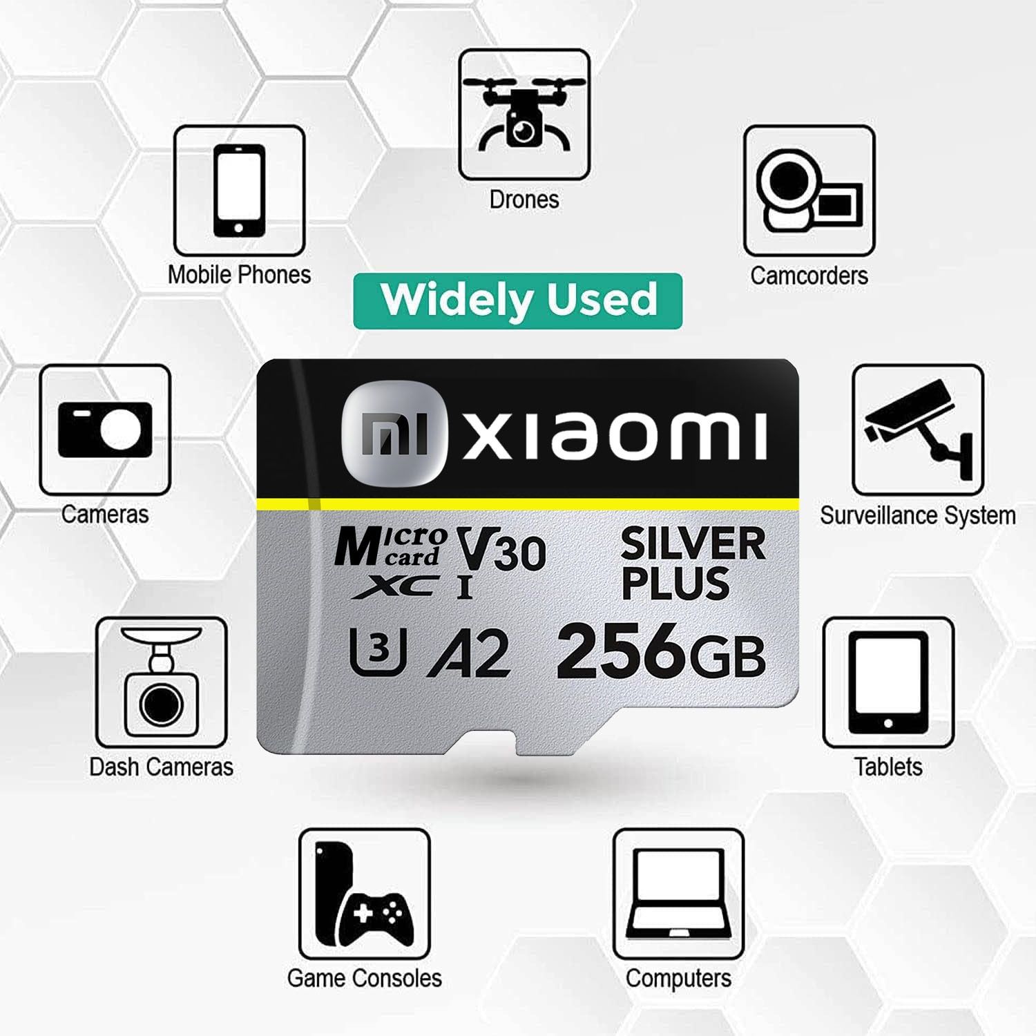 Karta pamięci Xiaomi mikro SD TF 64 GB ultra SD  U3 V30 A2 Silver Plus