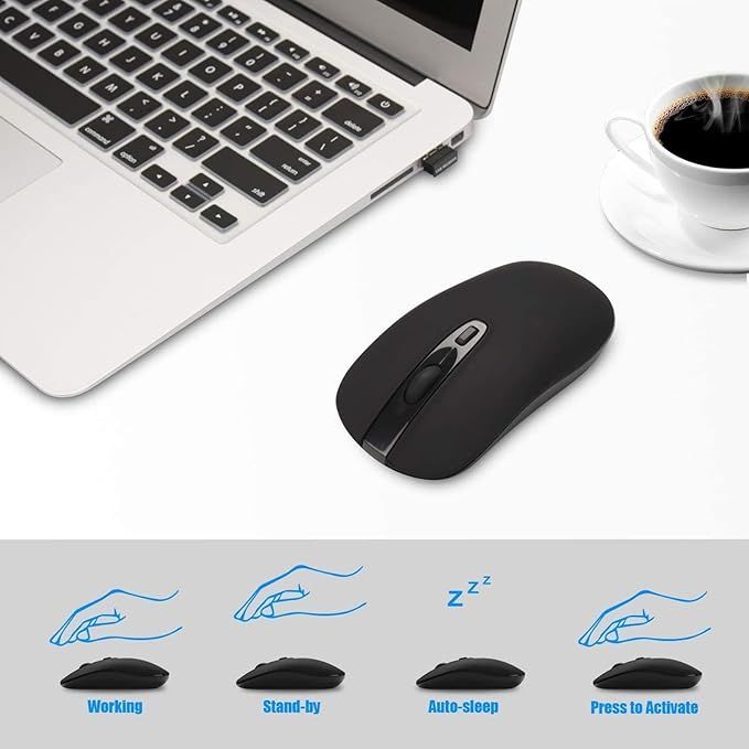 Cimetech Mysz Bezprzewodowa 2.4Ghz Cicha 1600Dpi Usb Slim