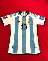Camisola Argentina Messi World Cup 22/23 3 star, versão jogador