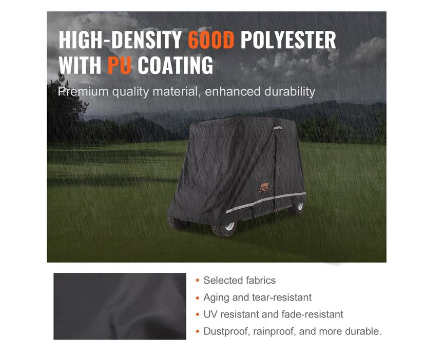 POKROWIEC na WÓZEK GOLFOWY dla 4 osób Wodoodporny z Poliestru 600D