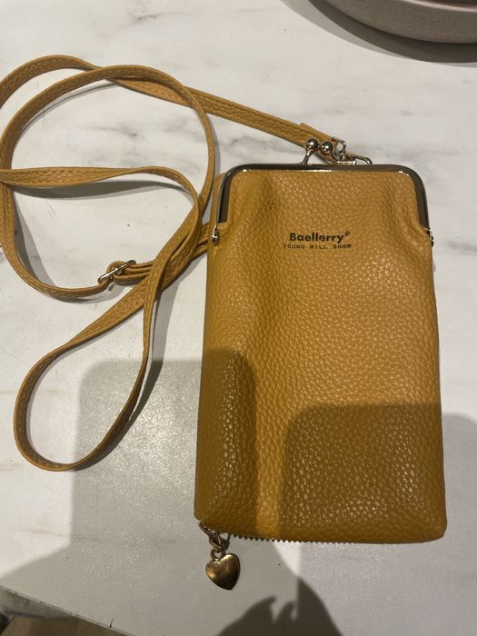 Torebka portfel na telefon Baellerry musztardowa
