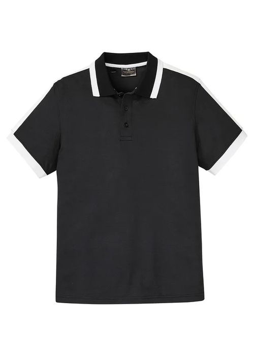 B.P.C koszulka męska polo czarno-biała L.