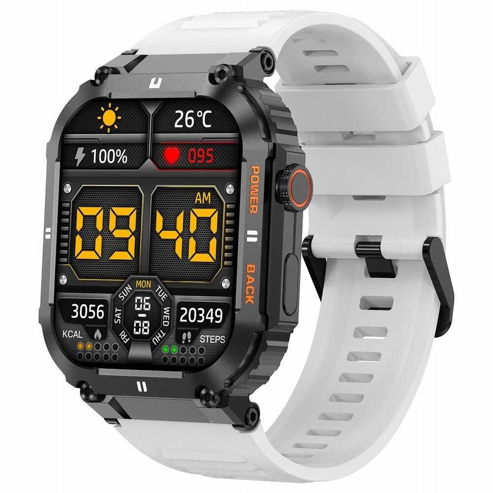 SMARTWATCH GRAVITY GT6-8 Czarny - biały Pasek Silikonowy