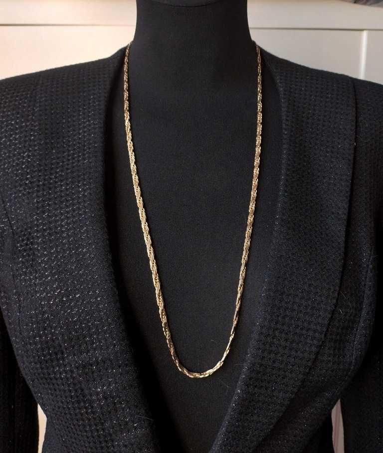 Łańcuszek gruby długi w złotym kolorze modny do stylizacji