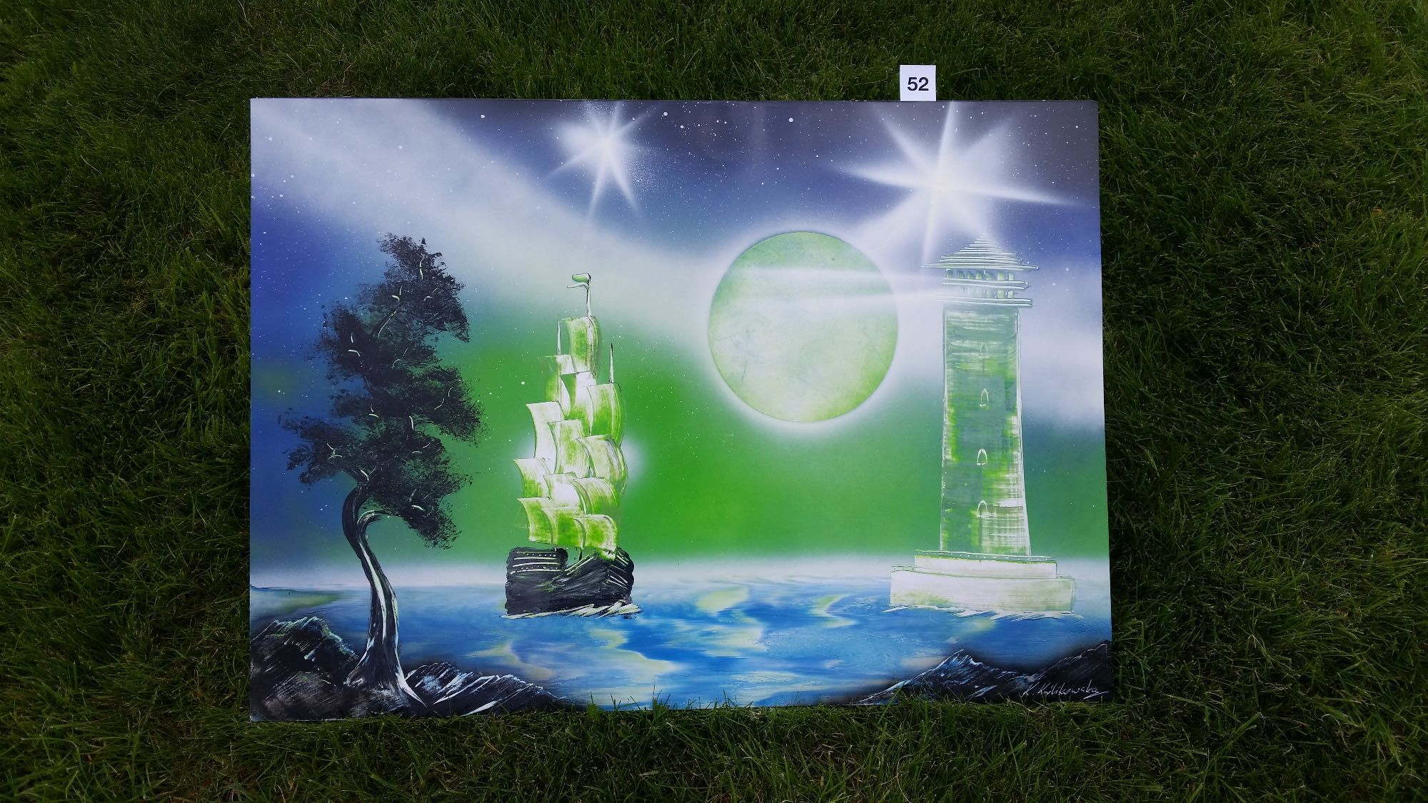 Obraz malowany sprayem 50x70 cm (Klaudia Spray Art)