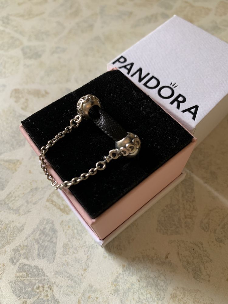 Pandora захисний ланцюжок срібний сріблястий захист від загублення