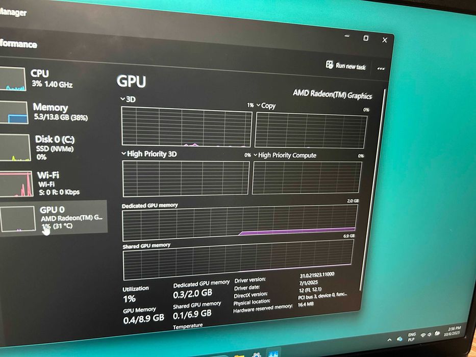 Lenovo Ideapad 3 15"6 Ryzen 7 5700U 8 rodzeni 16 wątków 16GB ram 512GB
